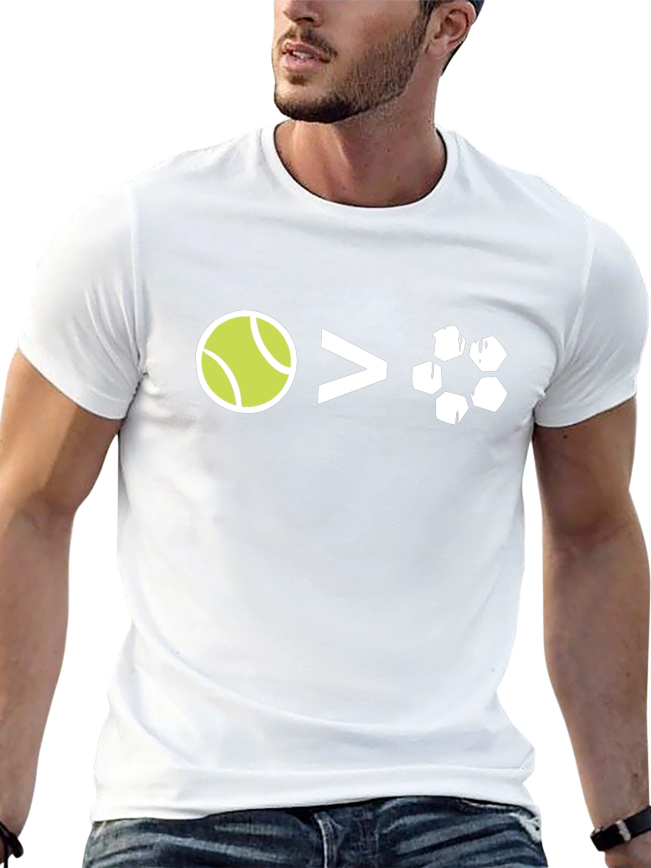Tennis Over Soccer Graphic T-Shirt