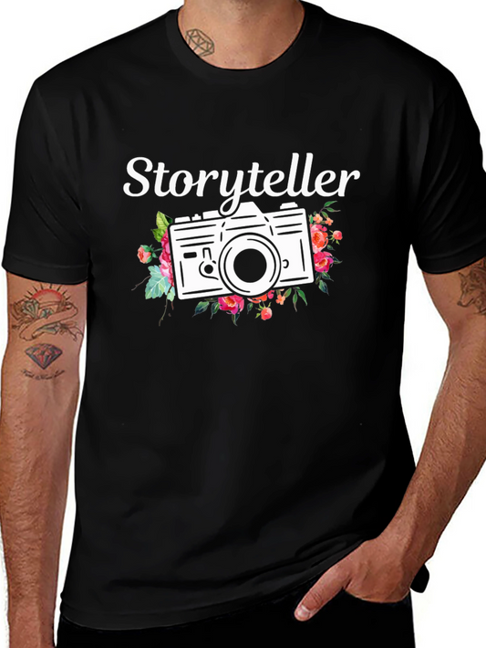 Storyteller Camera Graphic Tee - Trendy Photography Shirt