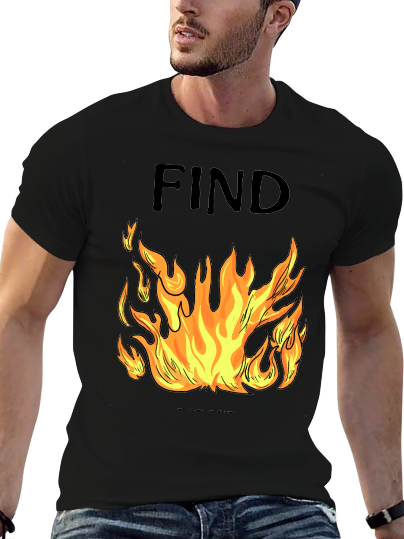 Find Your Fire Graphic Tee - Mens Black T-Shirt