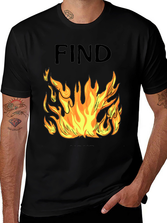 Find Your Fire Graphic Tee - Mens Black T-Shirt