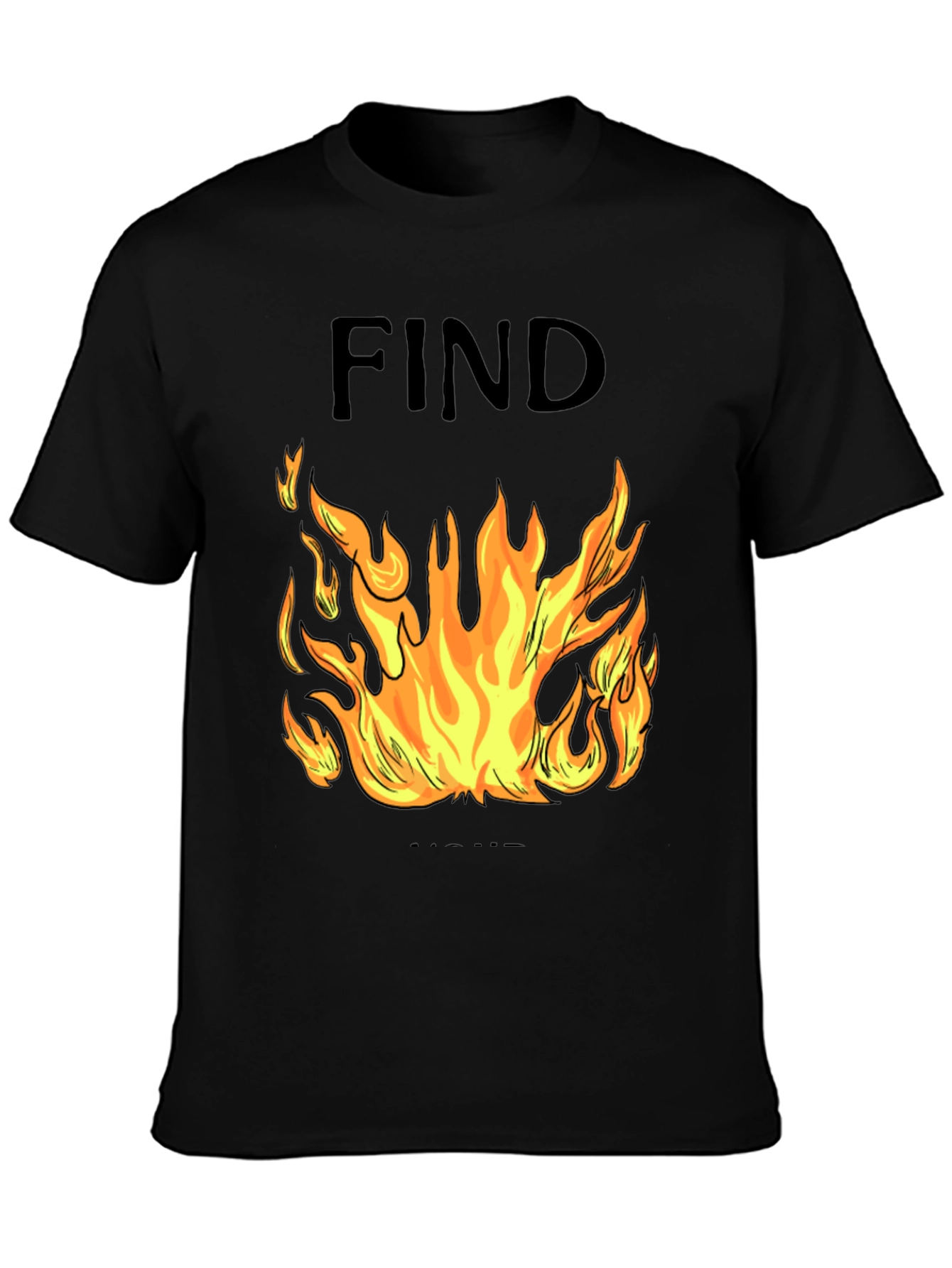 Find Your Fire Graphic Tee - Mens Black T-Shirt
