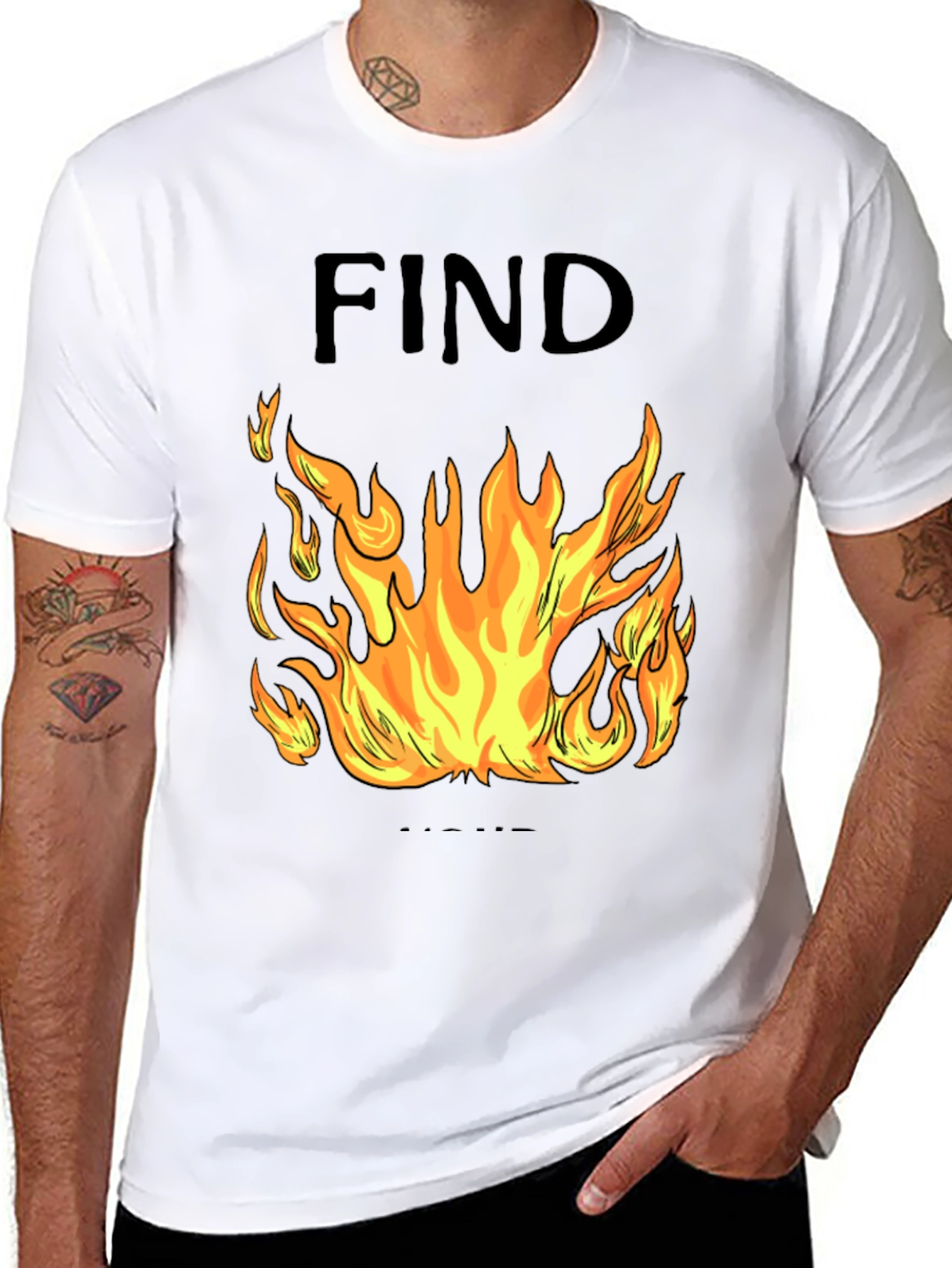Find Your Fire Graphic Tee - Mens Black T-Shirt
