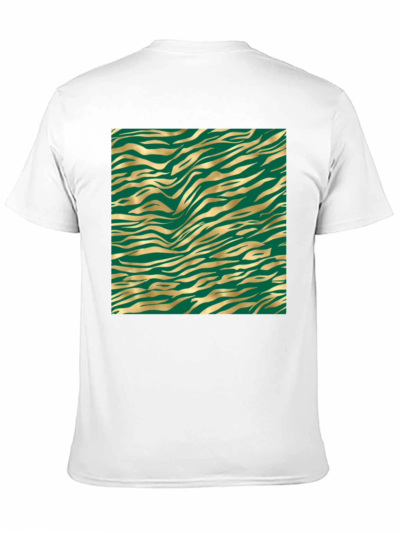 Gold Tiger Stripe Tee - Black Cotton Blend
