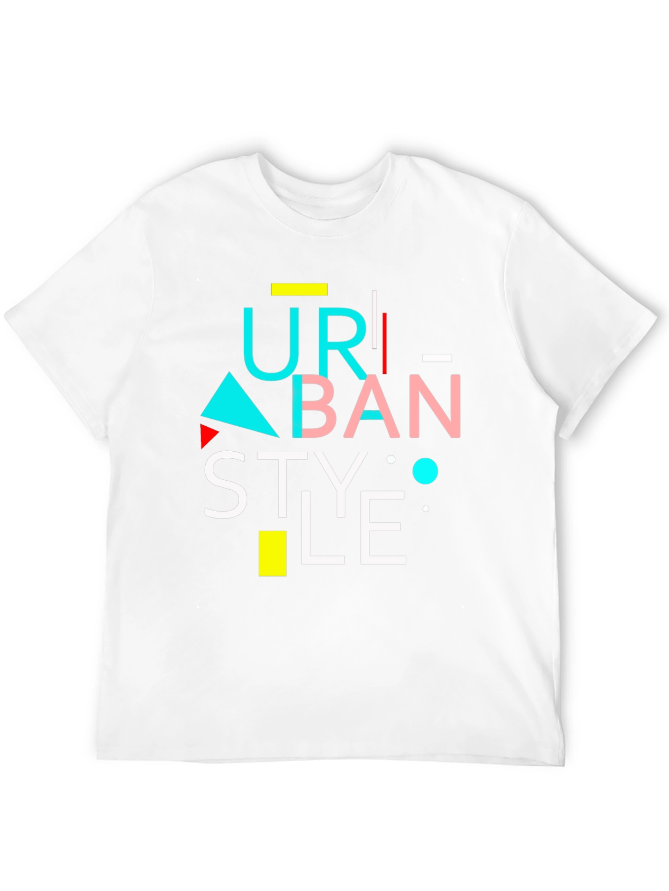 Urban Style Graphic Tee - Modern Design Black T-Shirt