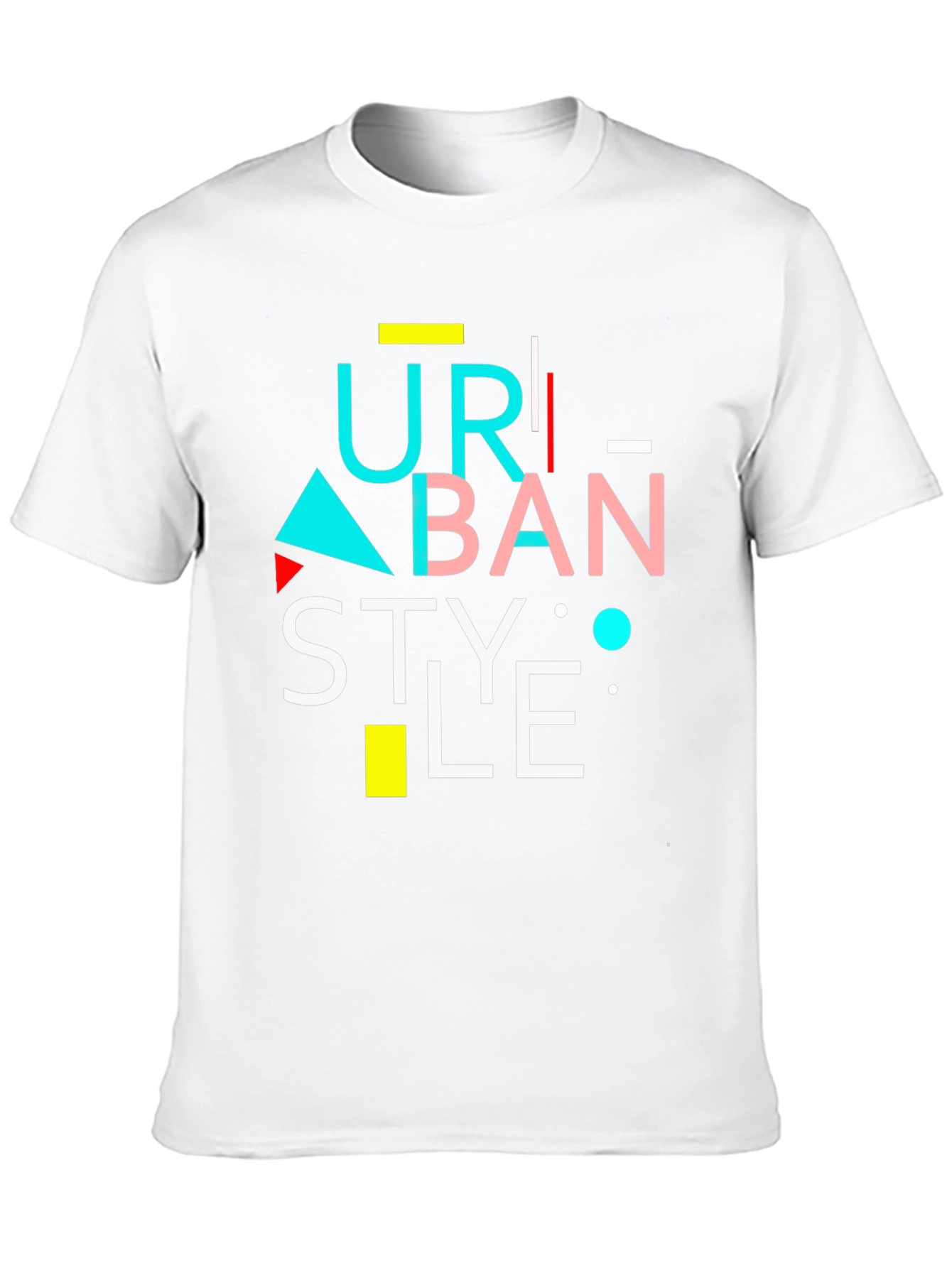 Urban Style Graphic Tee - Modern Design Black T-Shirt