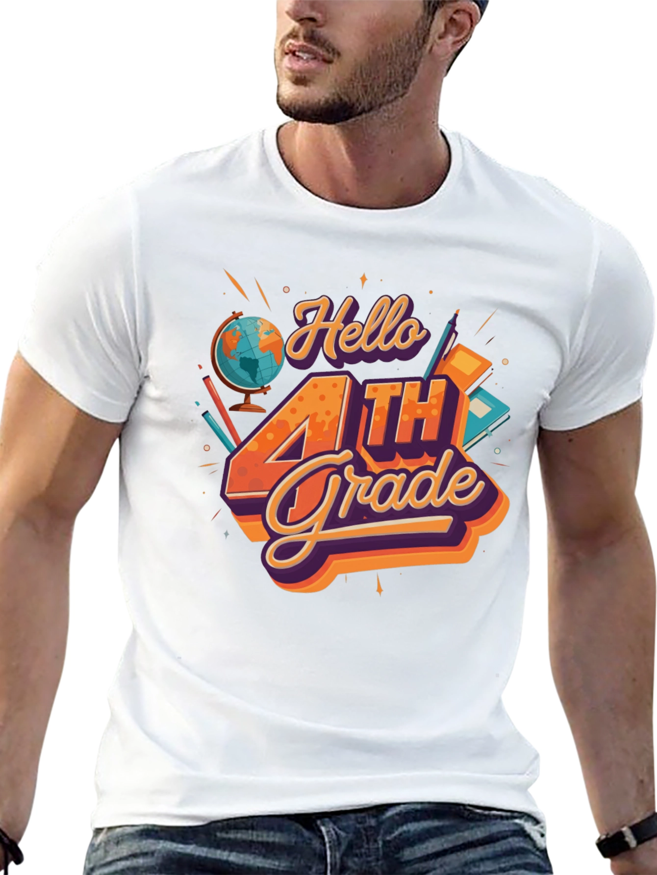 Hello 4th Grade T-Shirt - Back to School