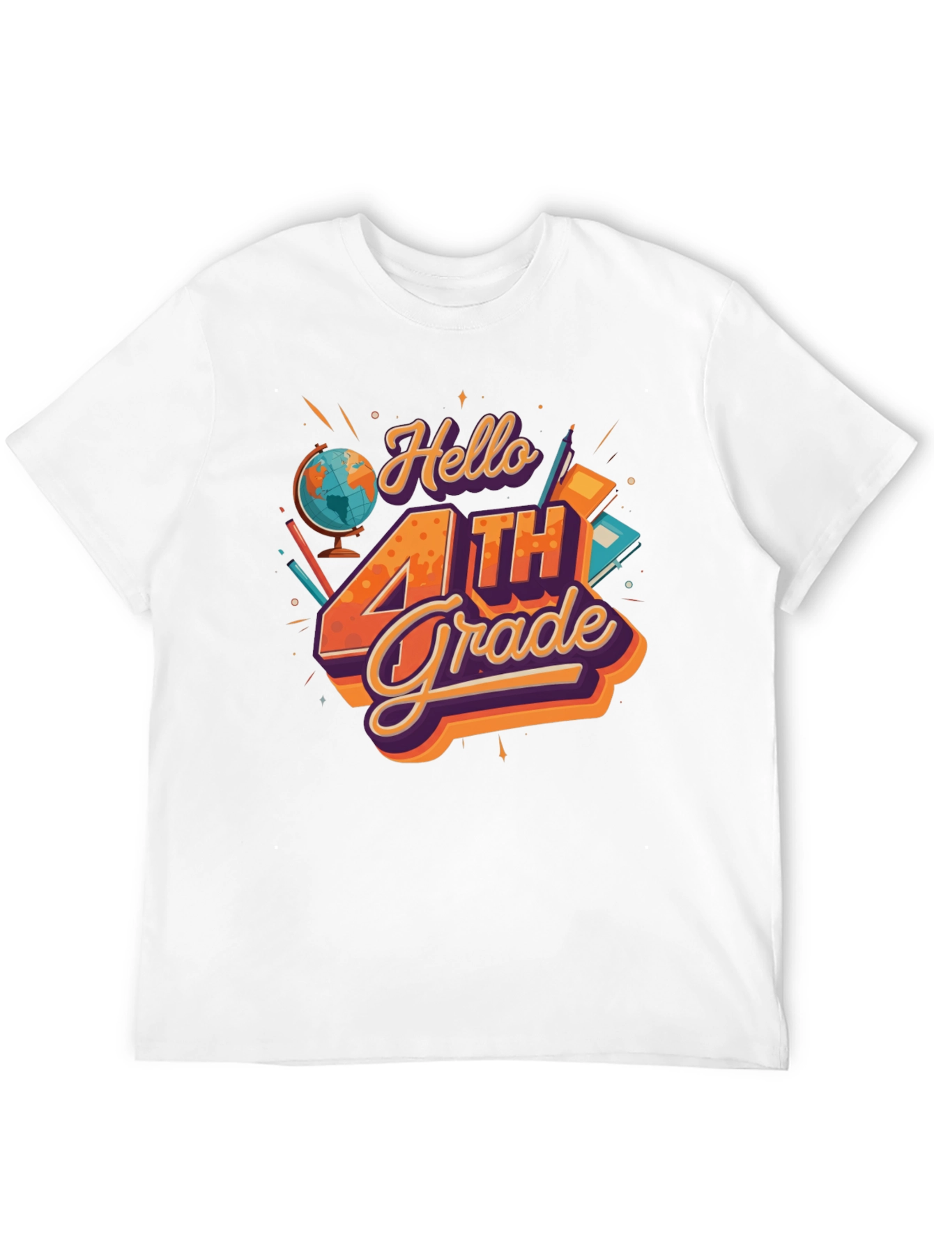 Hello 4th Grade T-Shirt - Back to School