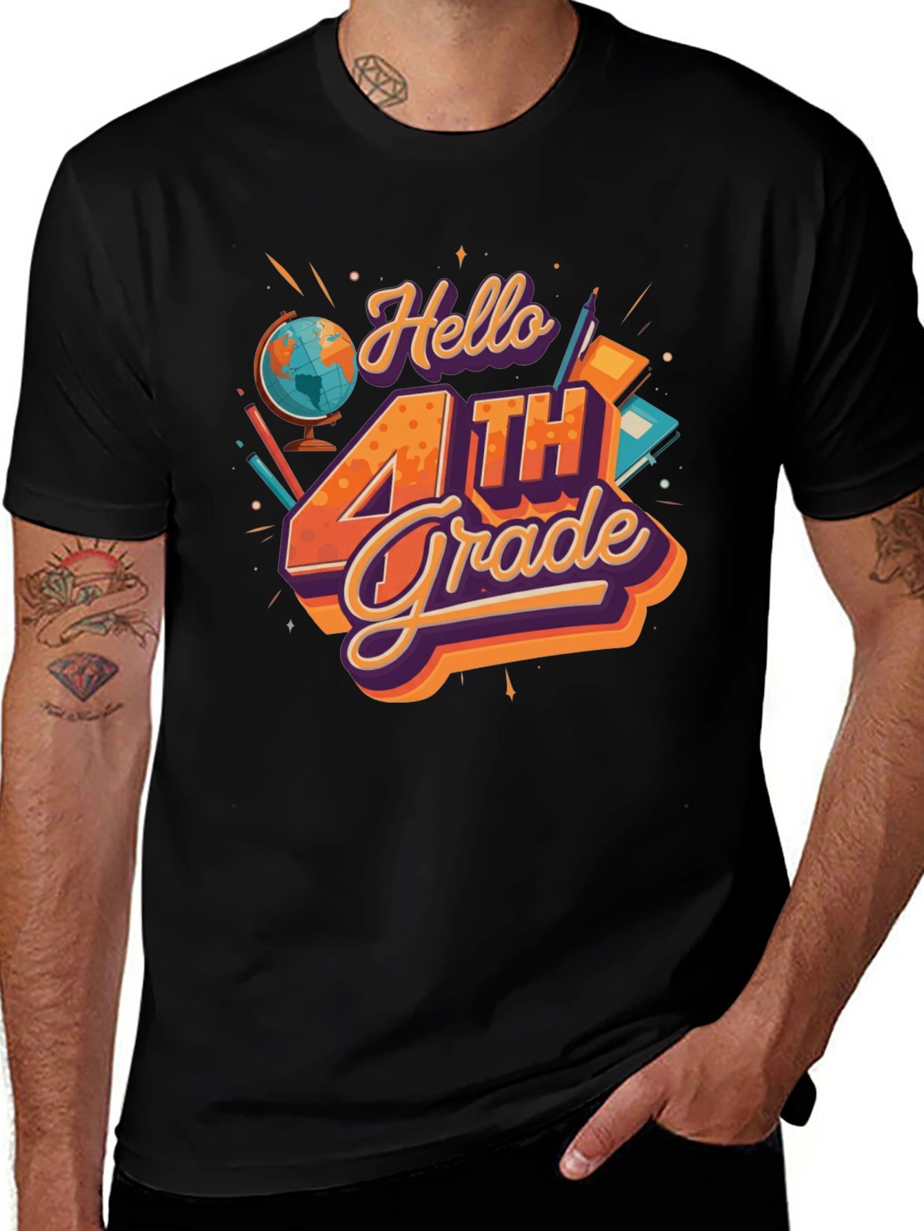 Hello 4th Grade T-Shirt - Back to School