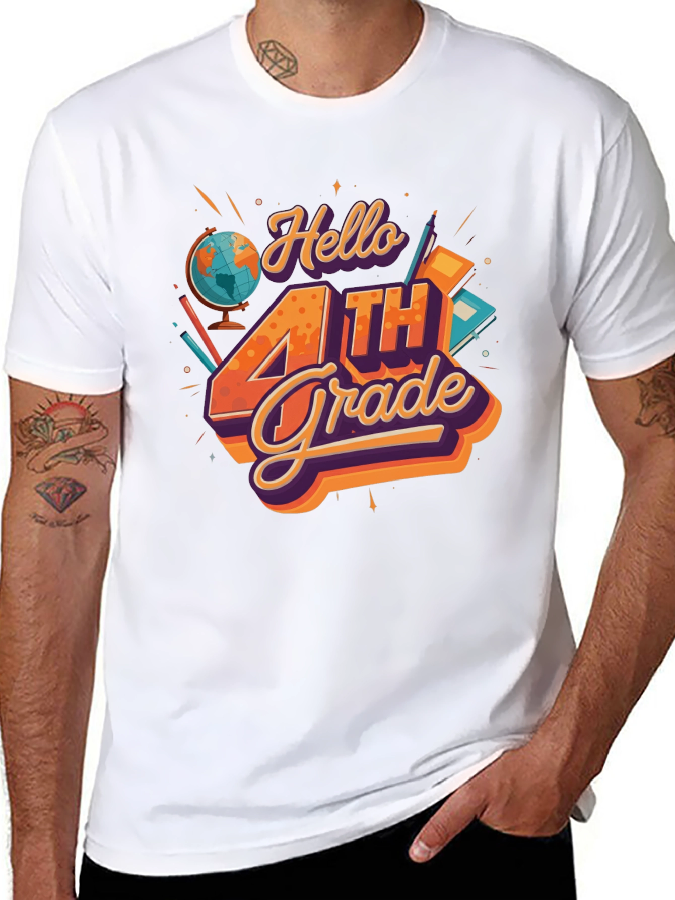 Hello 4th Grade T-Shirt - Back to School