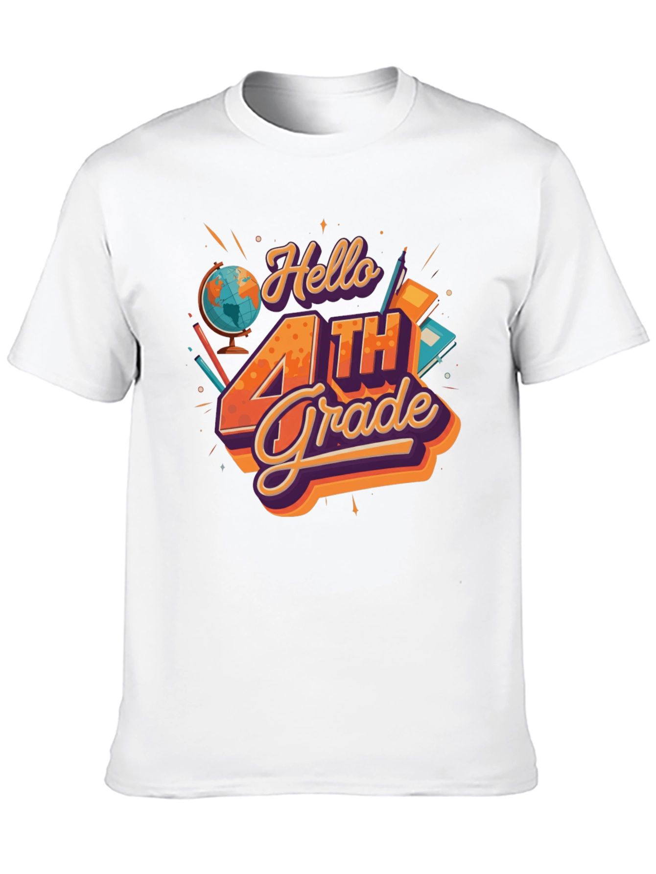 Hello 4th Grade T-Shirt - Back to School