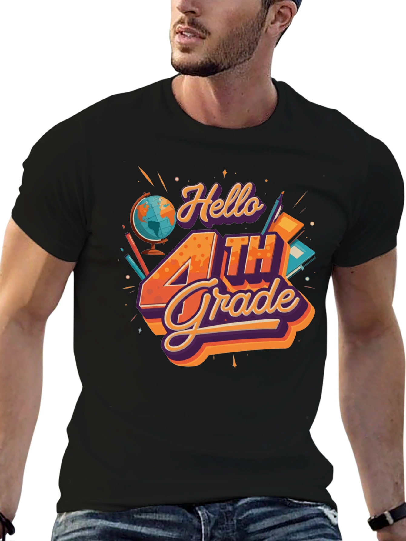Hello 4th Grade T-Shirt - Back to School