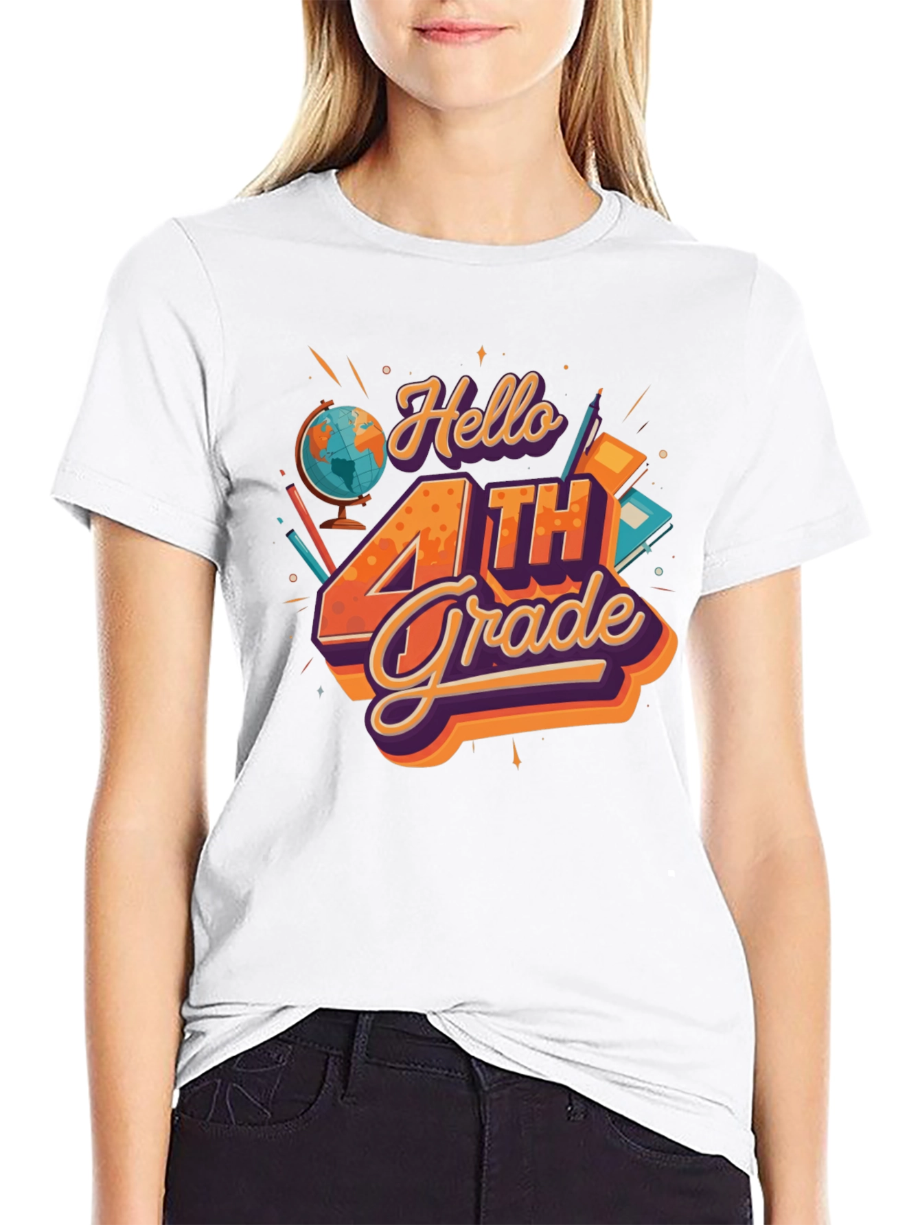 Hello 4th Grade T-Shirt - Back to School