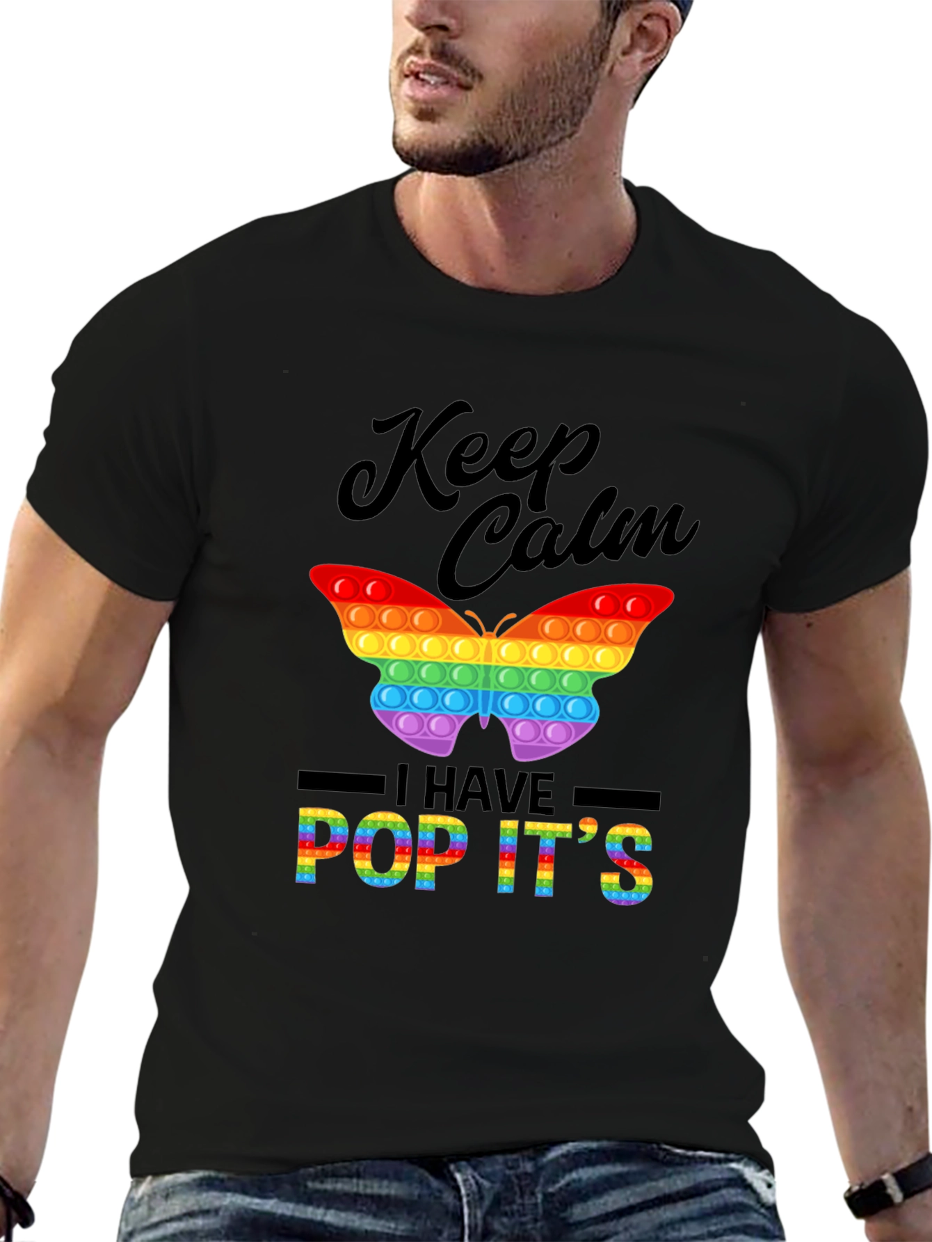 Keep Calm I Have Pop Its Rainbow Butterfly T-Shirt
