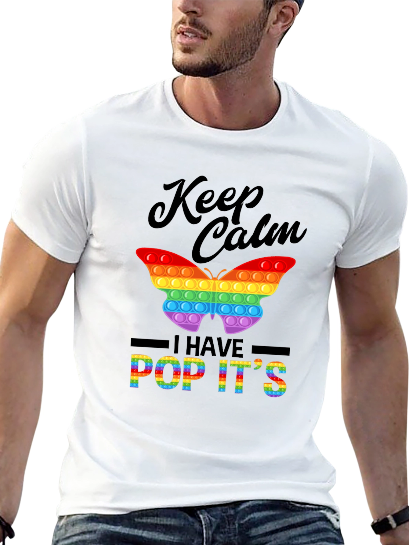 Keep Calm I Have Pop Its Rainbow Butterfly T-Shirt