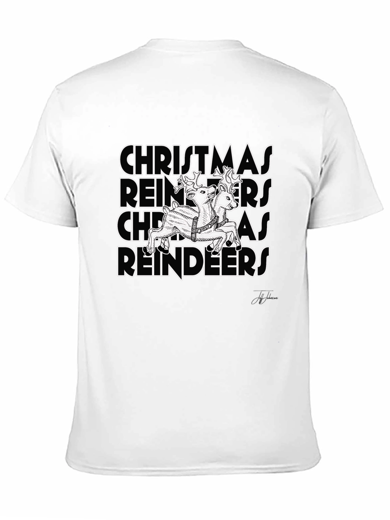 Christmas Reindeers Graphic T-Shirt - Holiday Festive Wear
