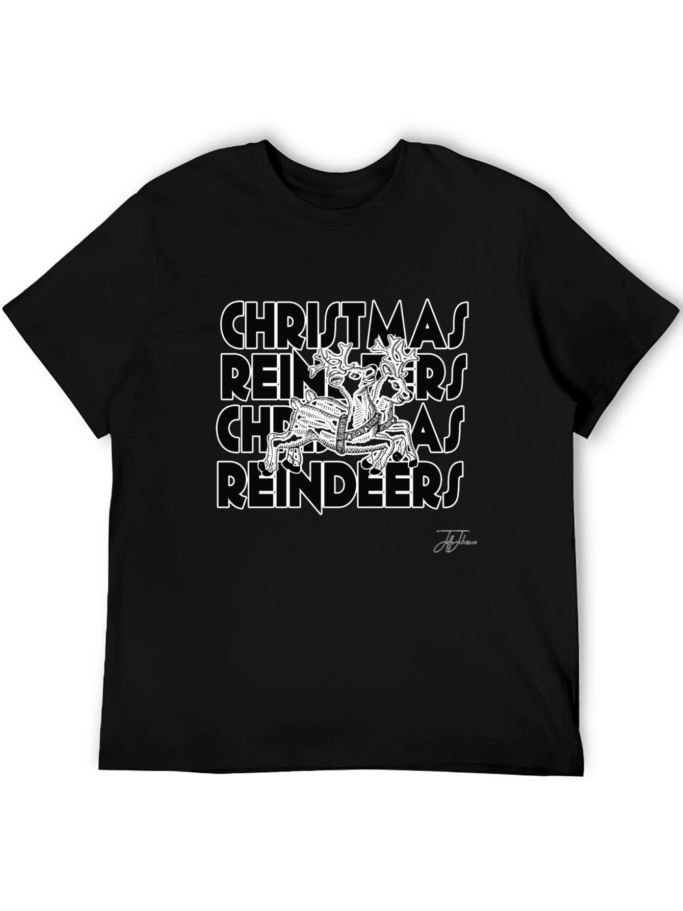 Christmas Reindeers Graphic T-Shirt - Holiday Festive Wear