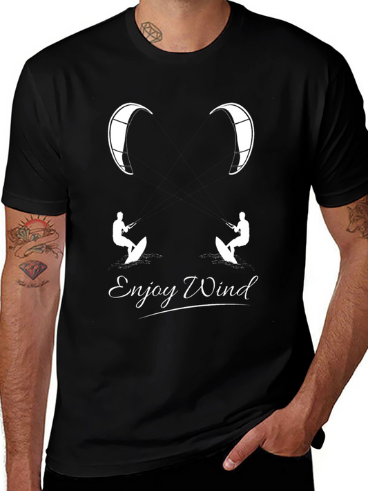 Enjoy Wind Kitesurfing Graphic Tee