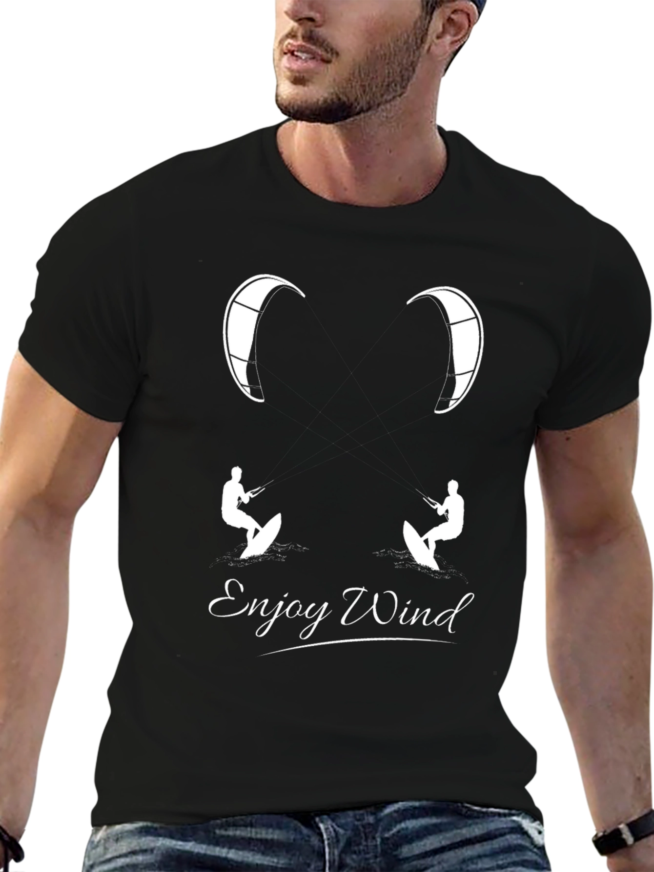 Enjoy Wind Kitesurfing Graphic Tee