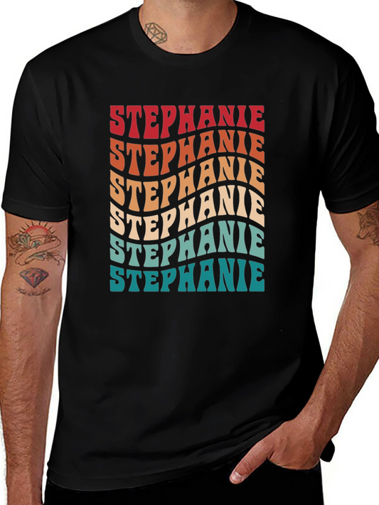 Retro Stephanie Tee - Groovy Custom Name Shirt