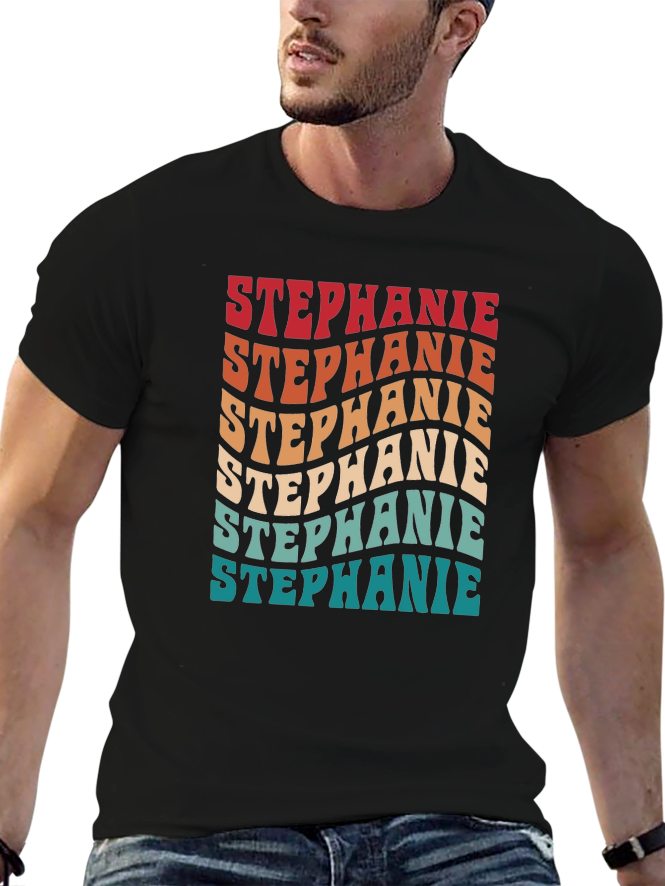 Retro Stephanie Tee - Groovy Custom Name Shirt