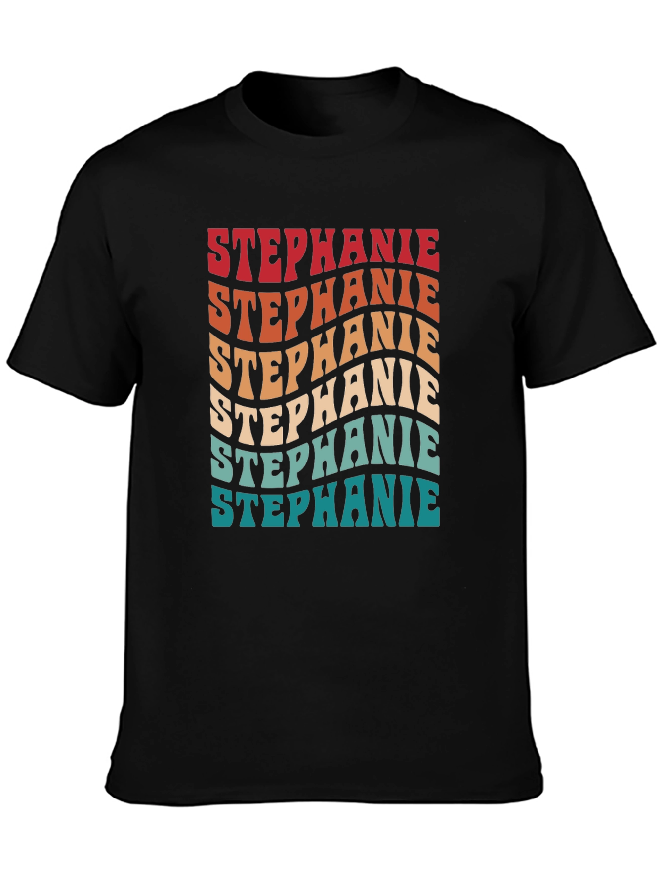 Retro Stephanie Tee - Groovy Custom Name Shirt