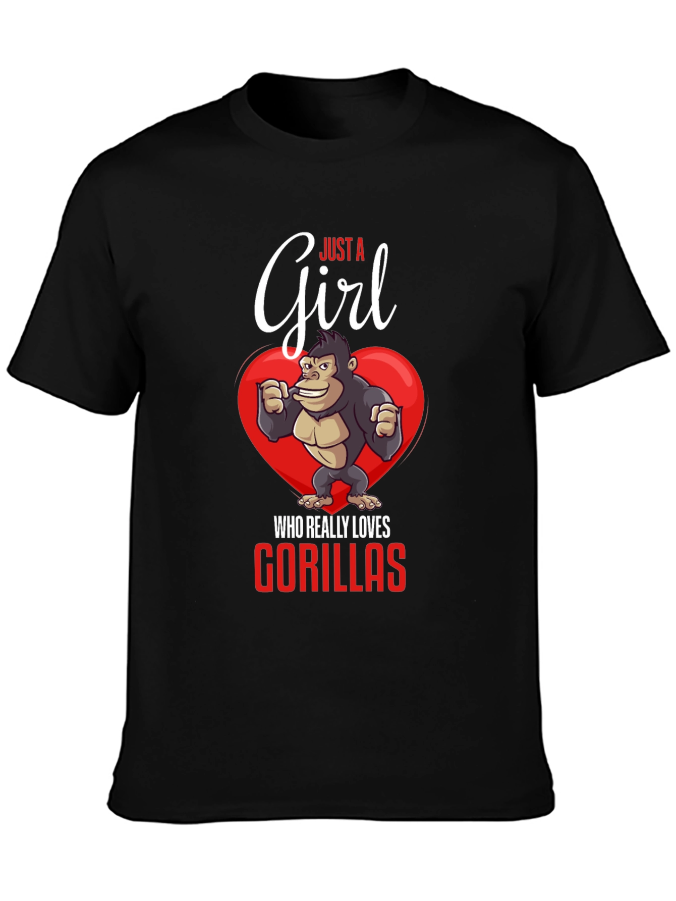 Just a Girl Who Loves Gorillas T-Shirt