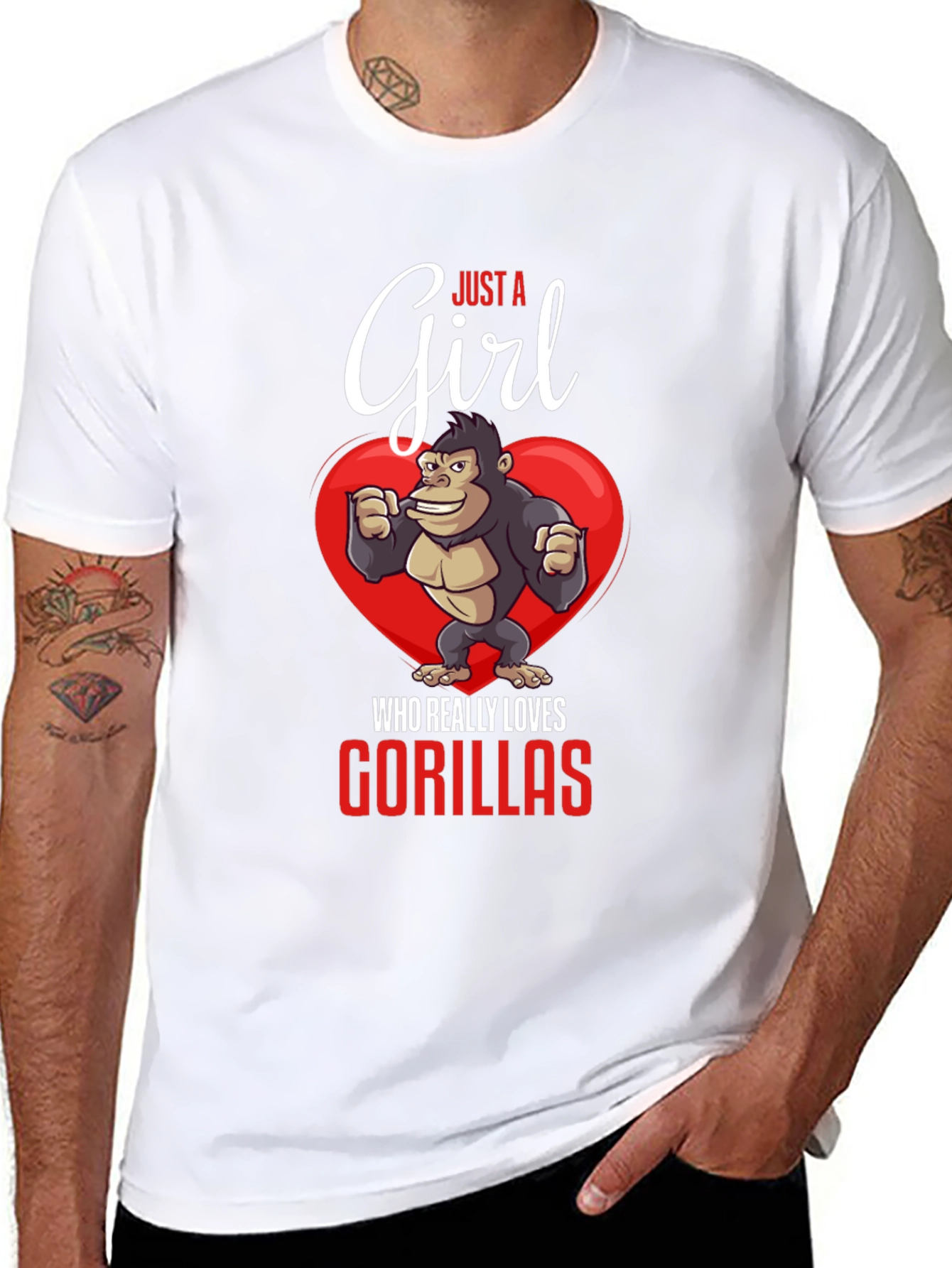 Just a Girl Who Loves Gorillas T-Shirt