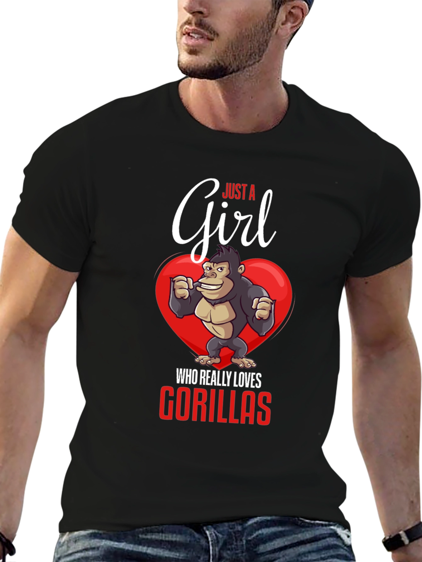 Just a Girl Who Loves Gorillas T-Shirt