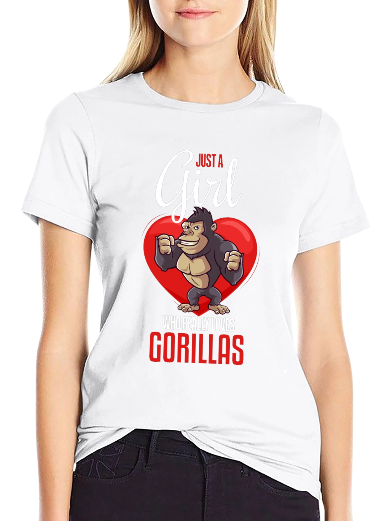 Just a Girl Who Loves Gorillas T-Shirt