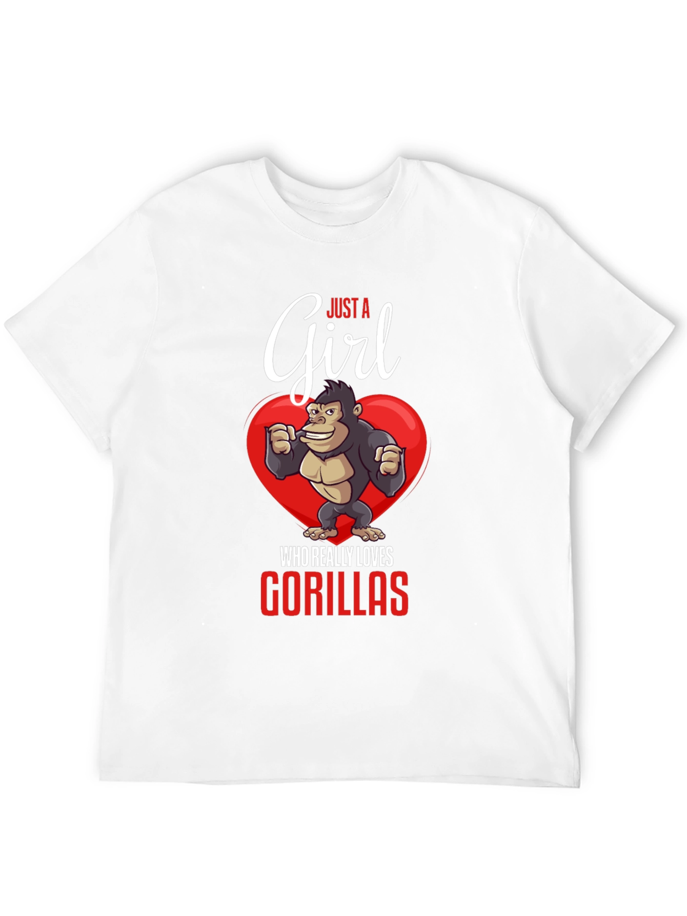 Just a Girl Who Loves Gorillas T-Shirt