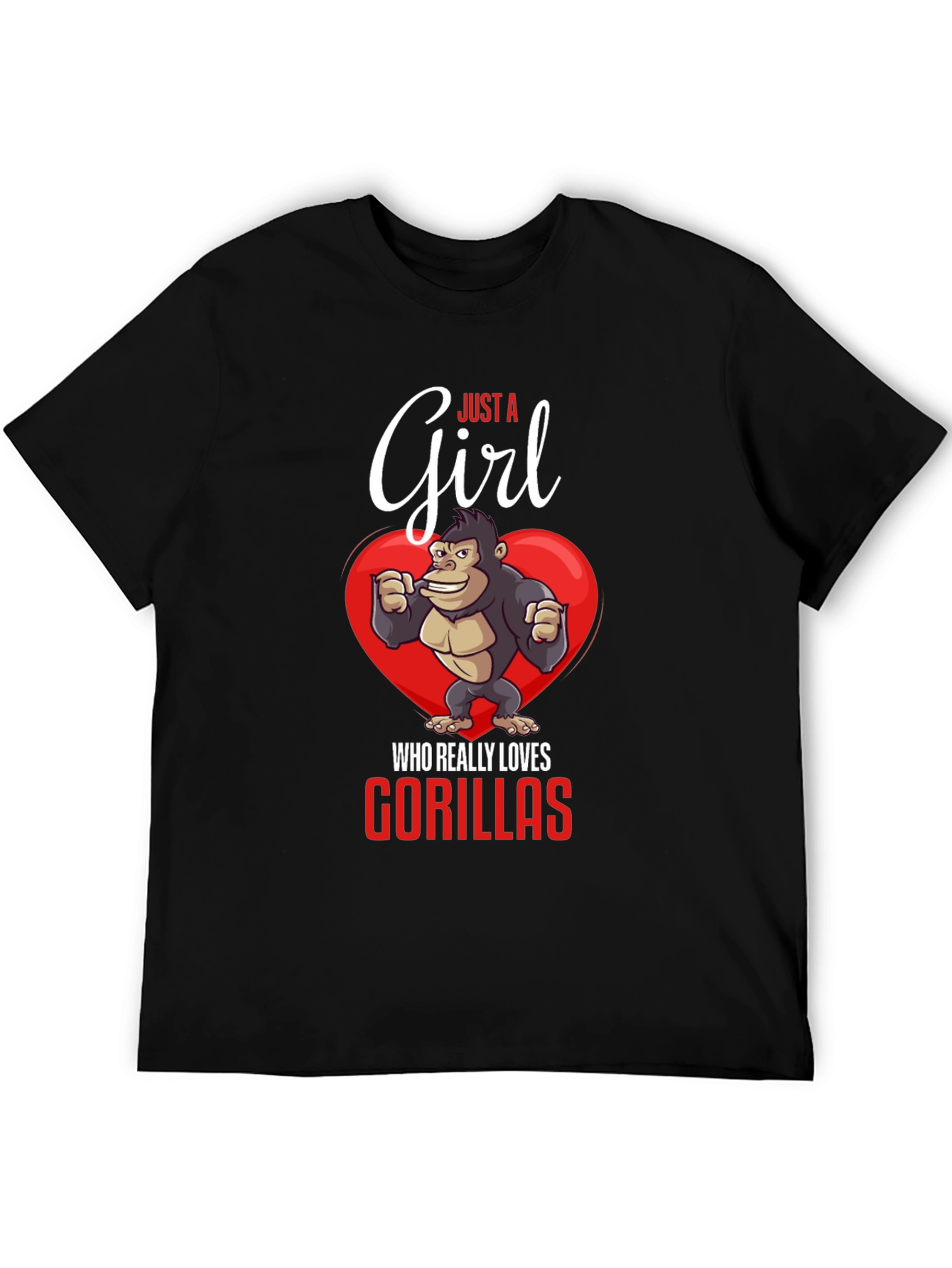 Just a Girl Who Loves Gorillas T-Shirt