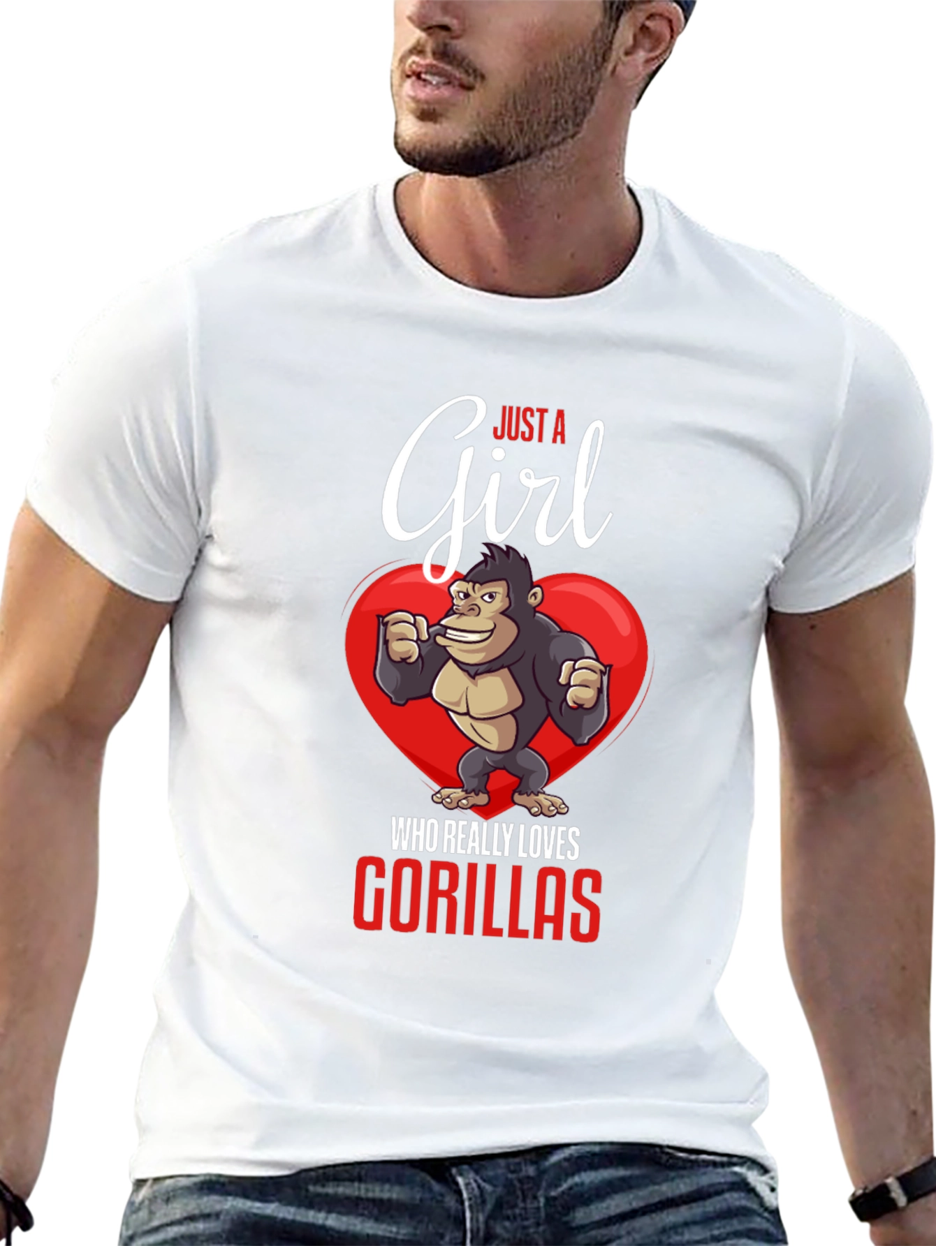 Just a Girl Who Loves Gorillas T-Shirt