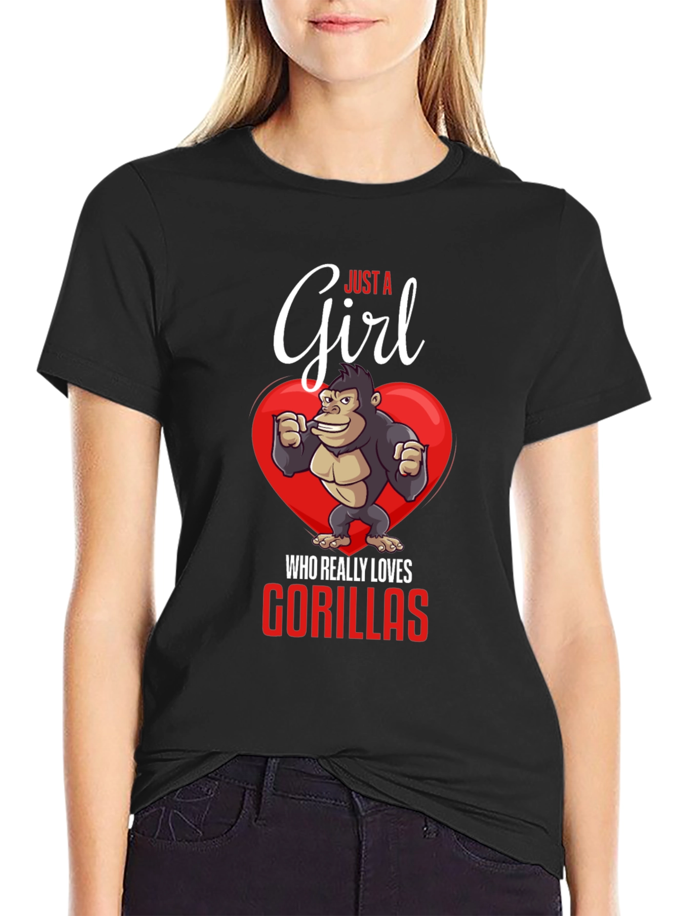 Just a Girl Who Loves Gorillas T-Shirt