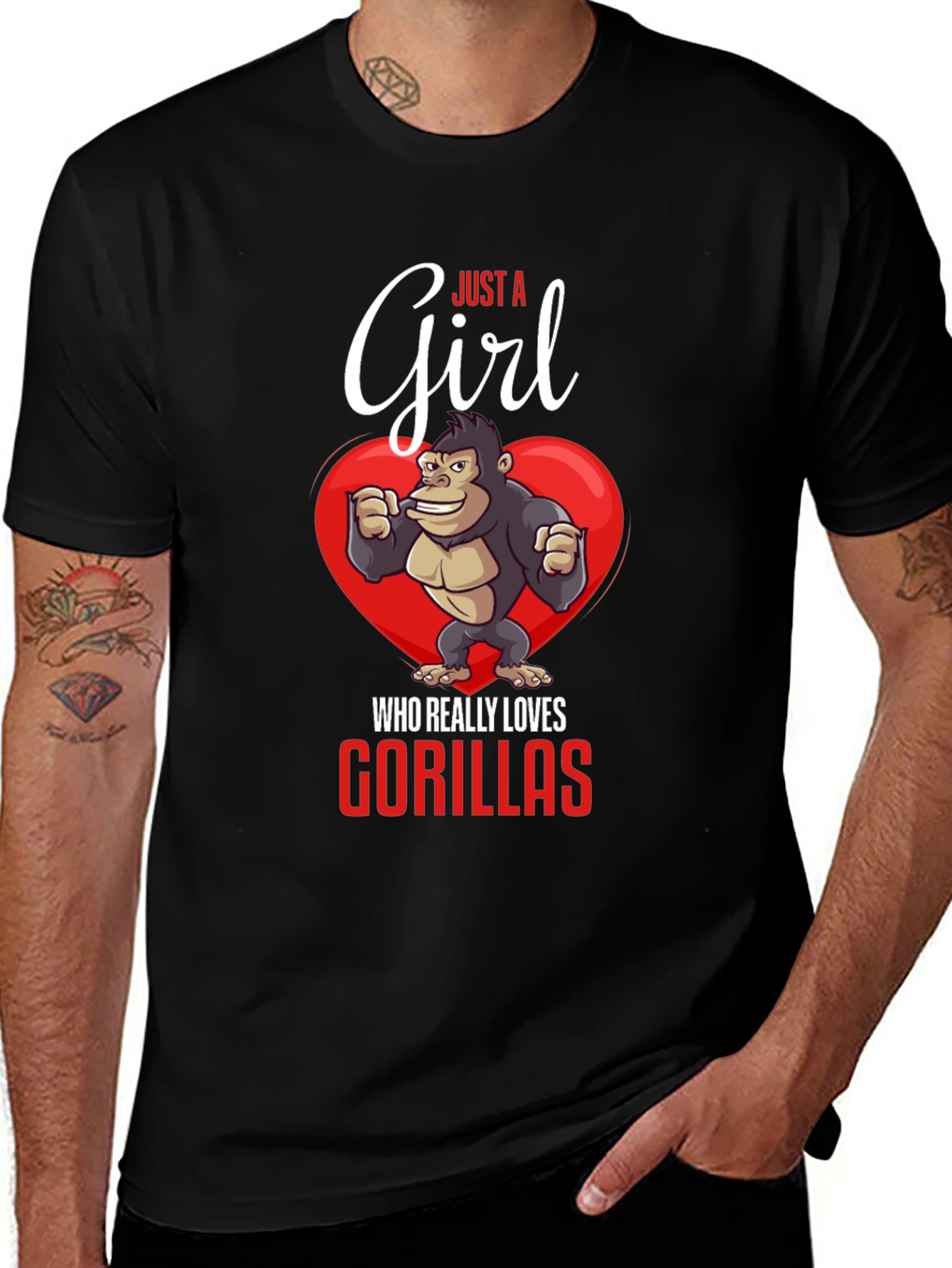 Just a Girl Who Loves Gorillas T-Shirt