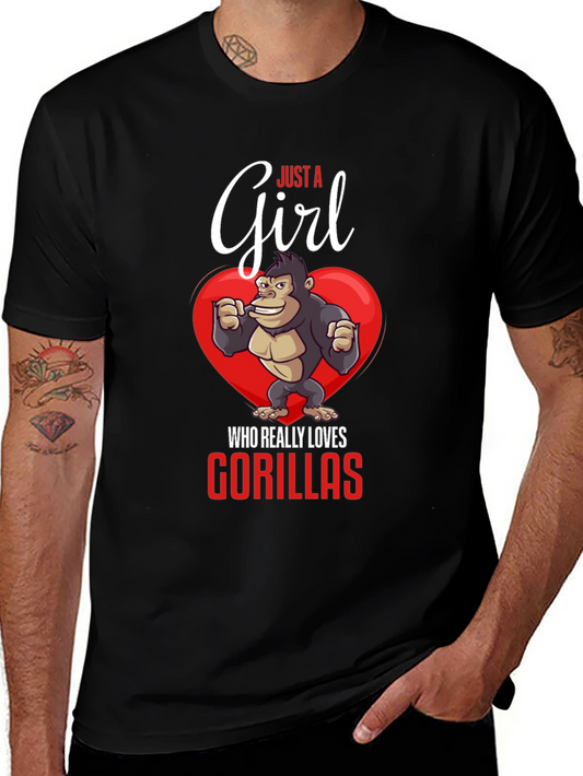 Just a Girl Who Loves Gorillas T-Shirt