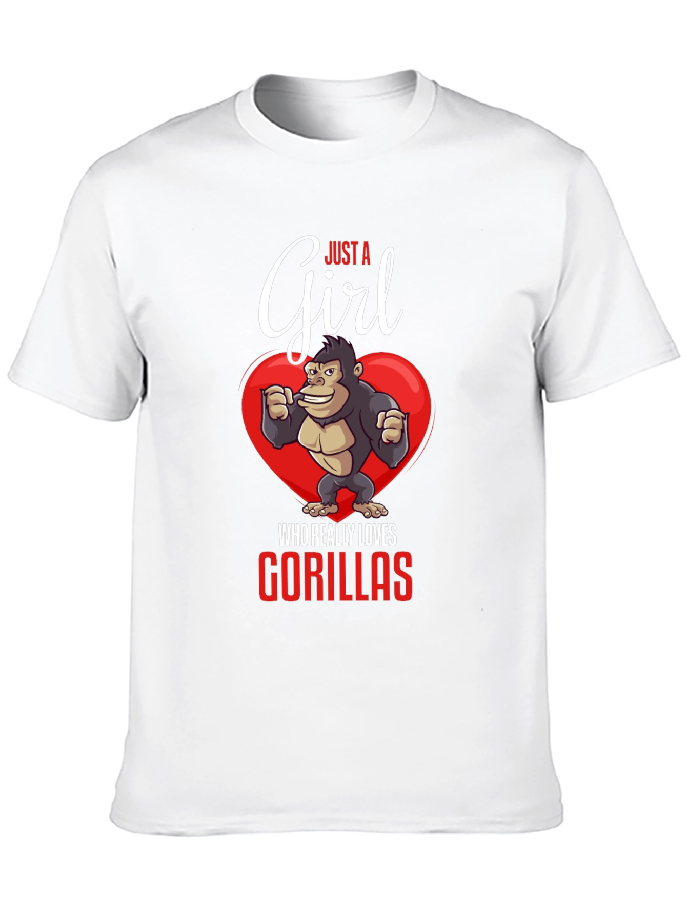Just a Girl Who Loves Gorillas T-Shirt
