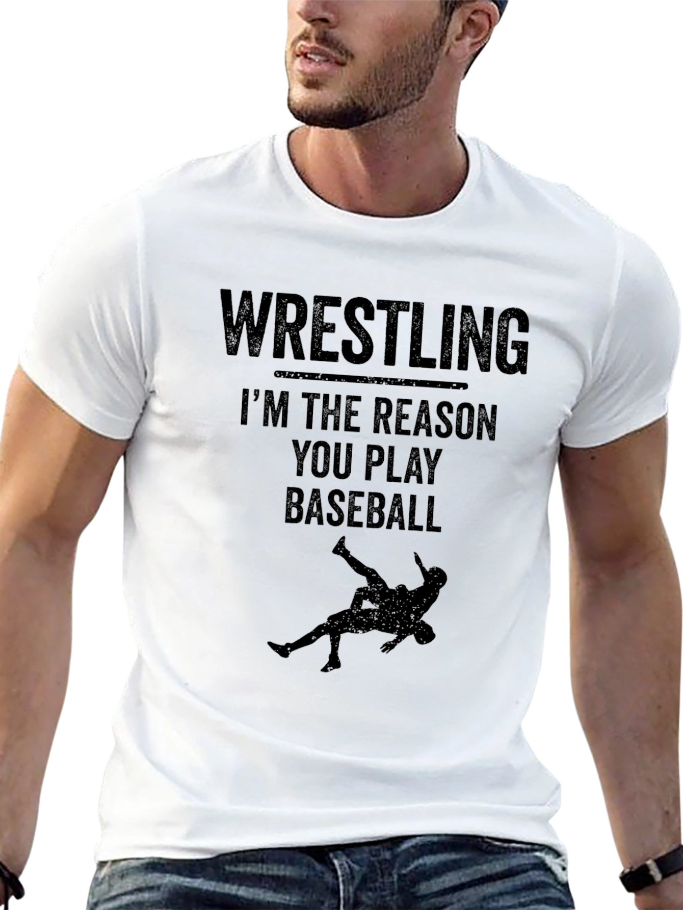 Wrestling T-Shirt - Reason You Play Baseball