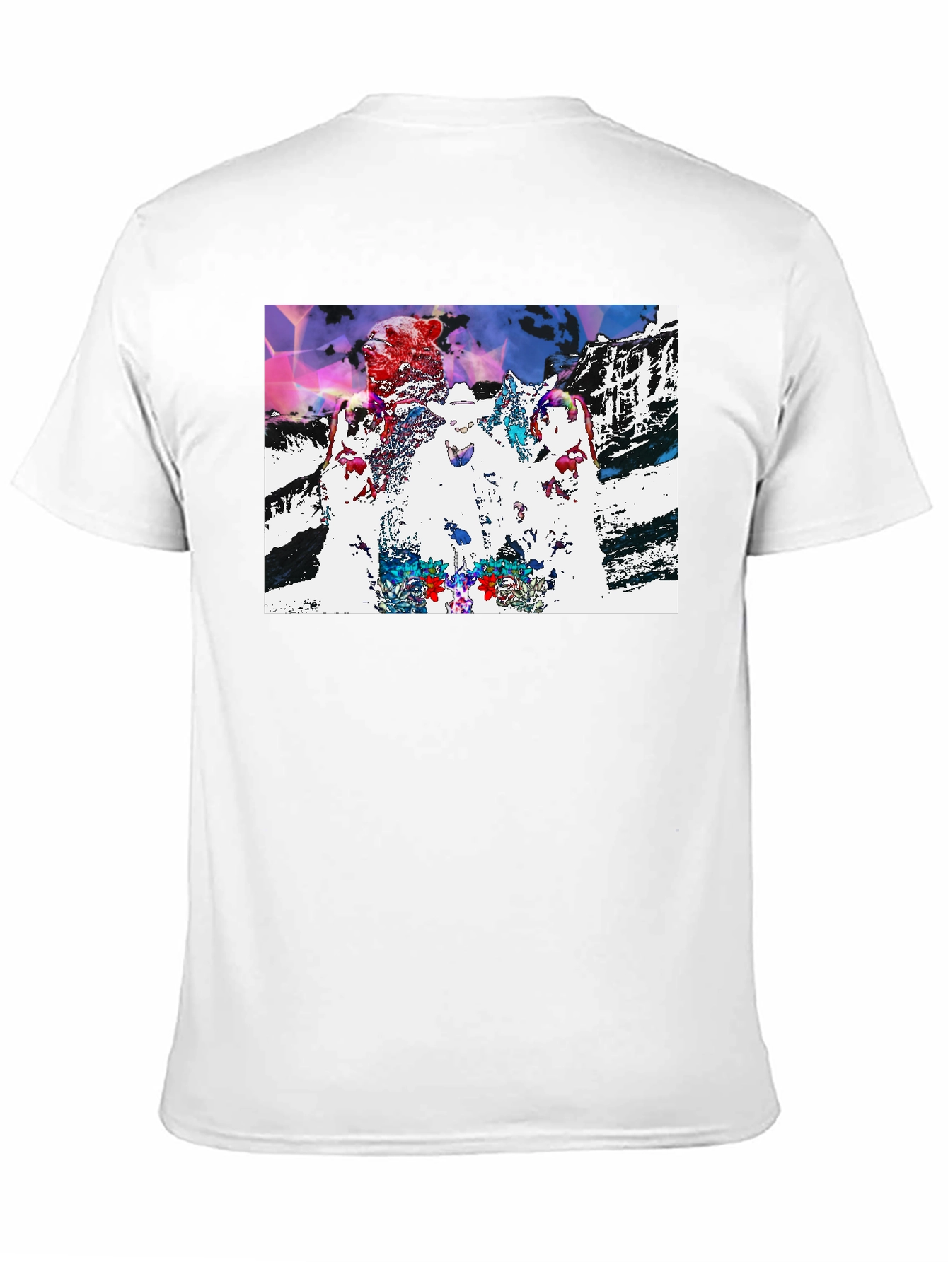 Psychedelic Bear and Wolves Graphic T-Shirt