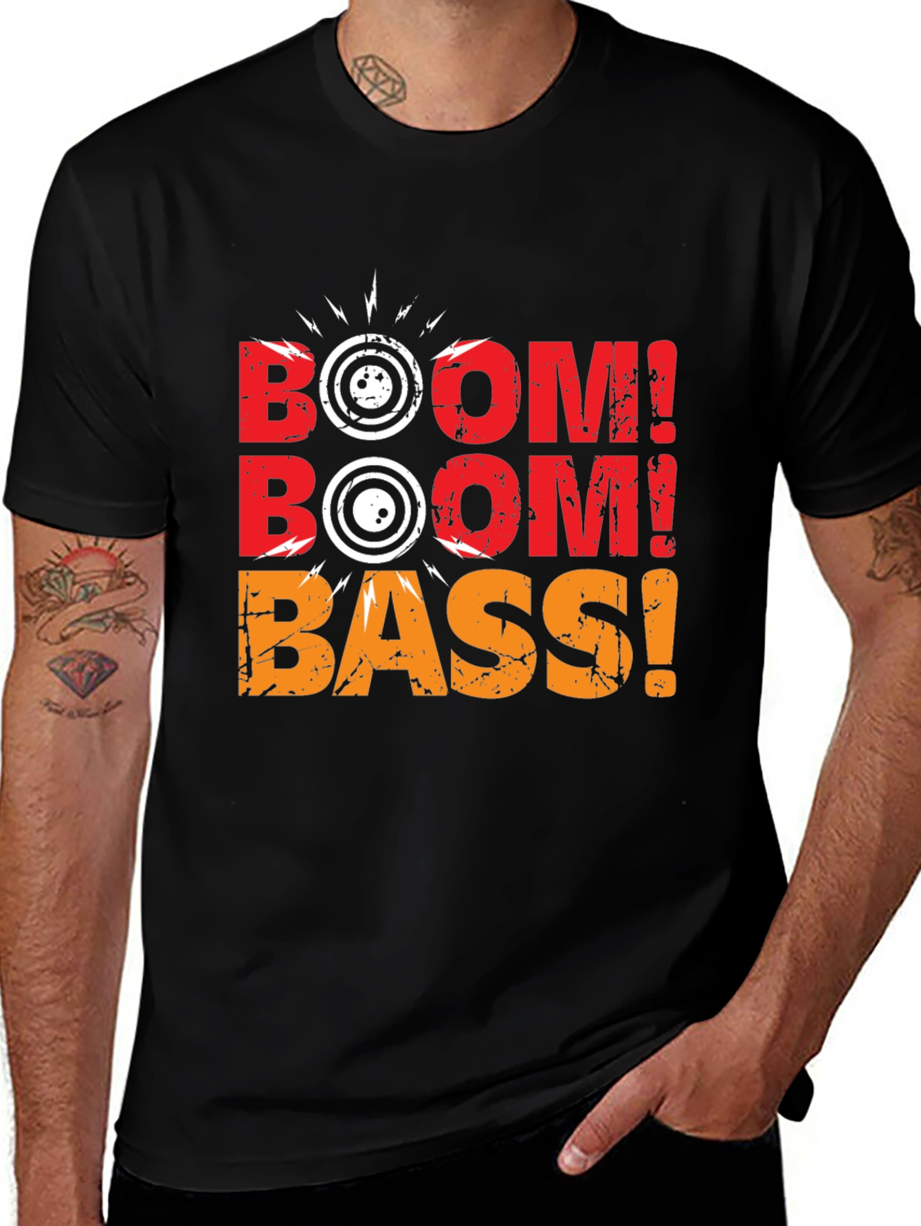 Boom Bass Graphic T-Shirt - Music Lover Tee