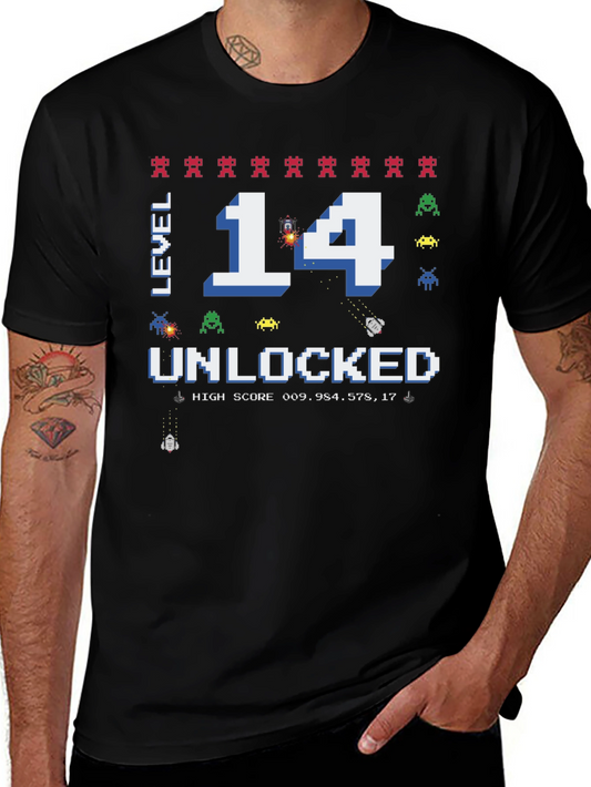 Level 14 Unlocked Birthday Gaming T-Shirt