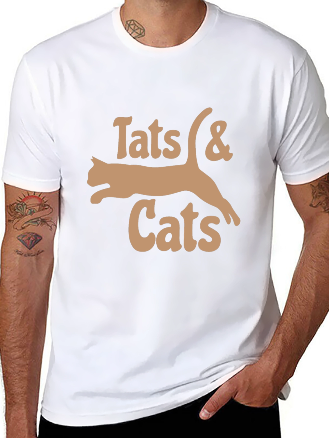Tats & Cats Graphic Tee - Unique Design