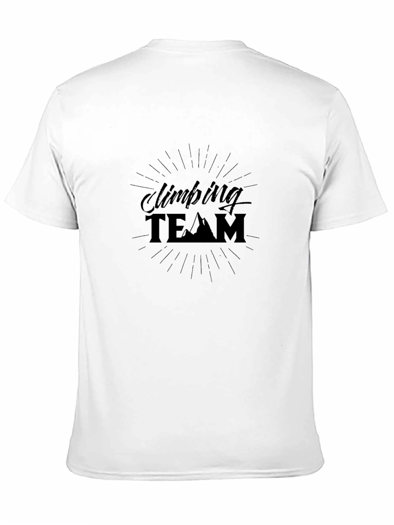 Climbing Team Graphic T-Shirt - Black Crew Neck Tee