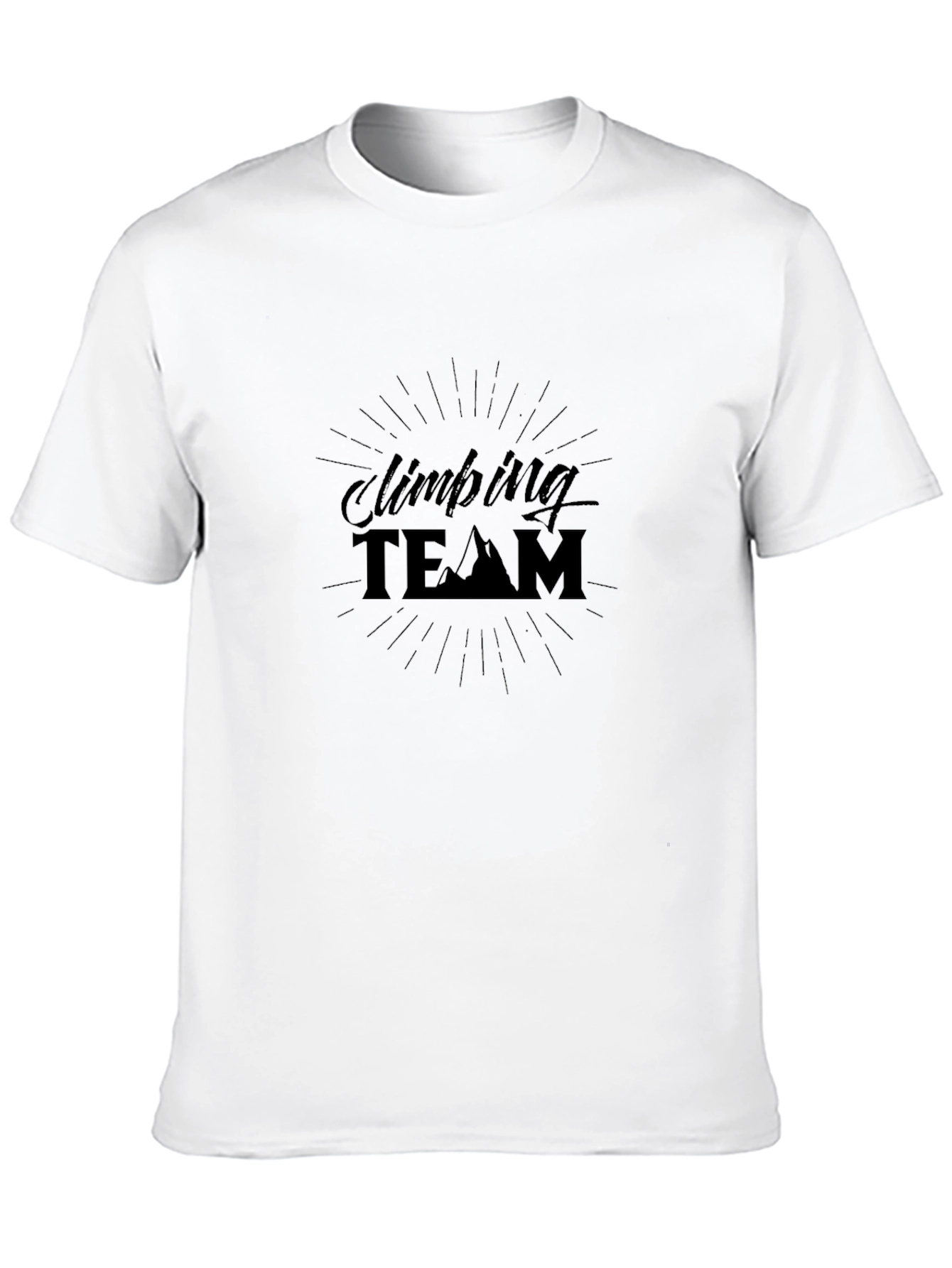Climbing Team Graphic T-Shirt - Black Crew Neck Tee