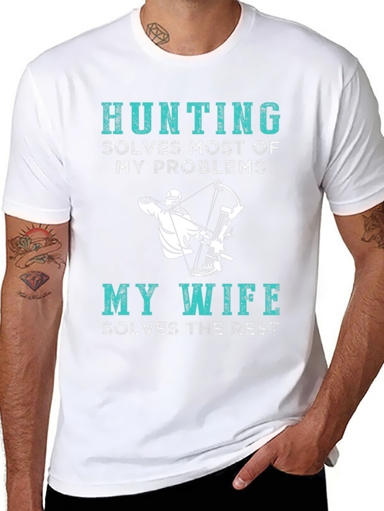 Hunting Solves Problems Funny T-Shirt