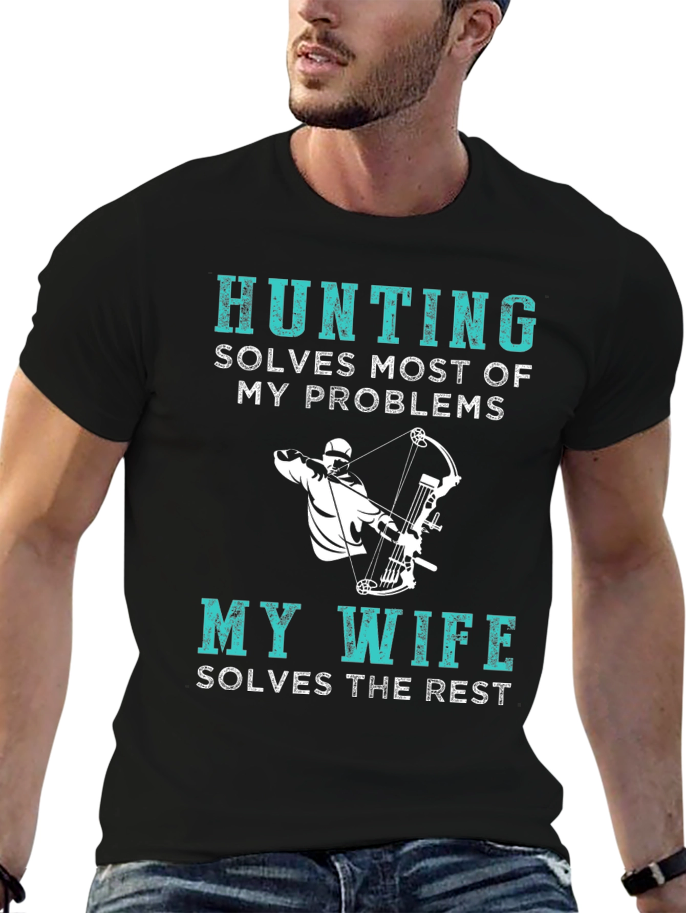 Hunting Solves Problems Funny T-Shirt