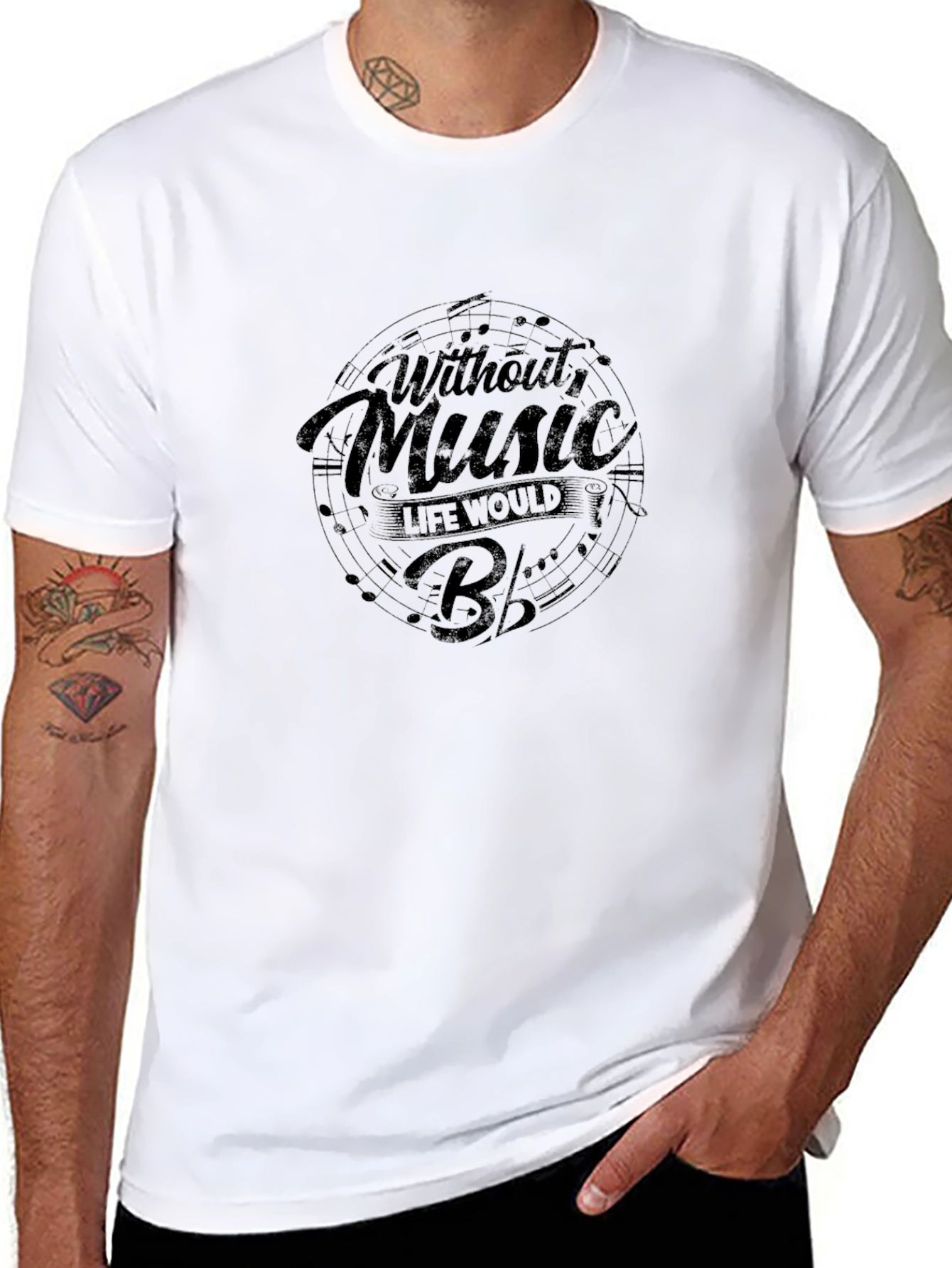 Without Music Life Would B Flat Tee