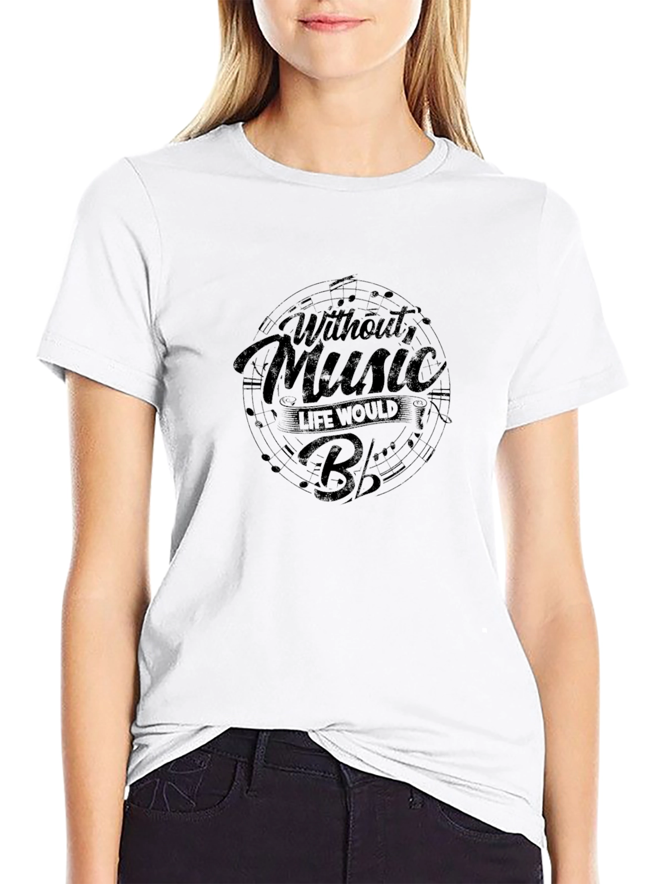Without Music Life Would B Flat Tee