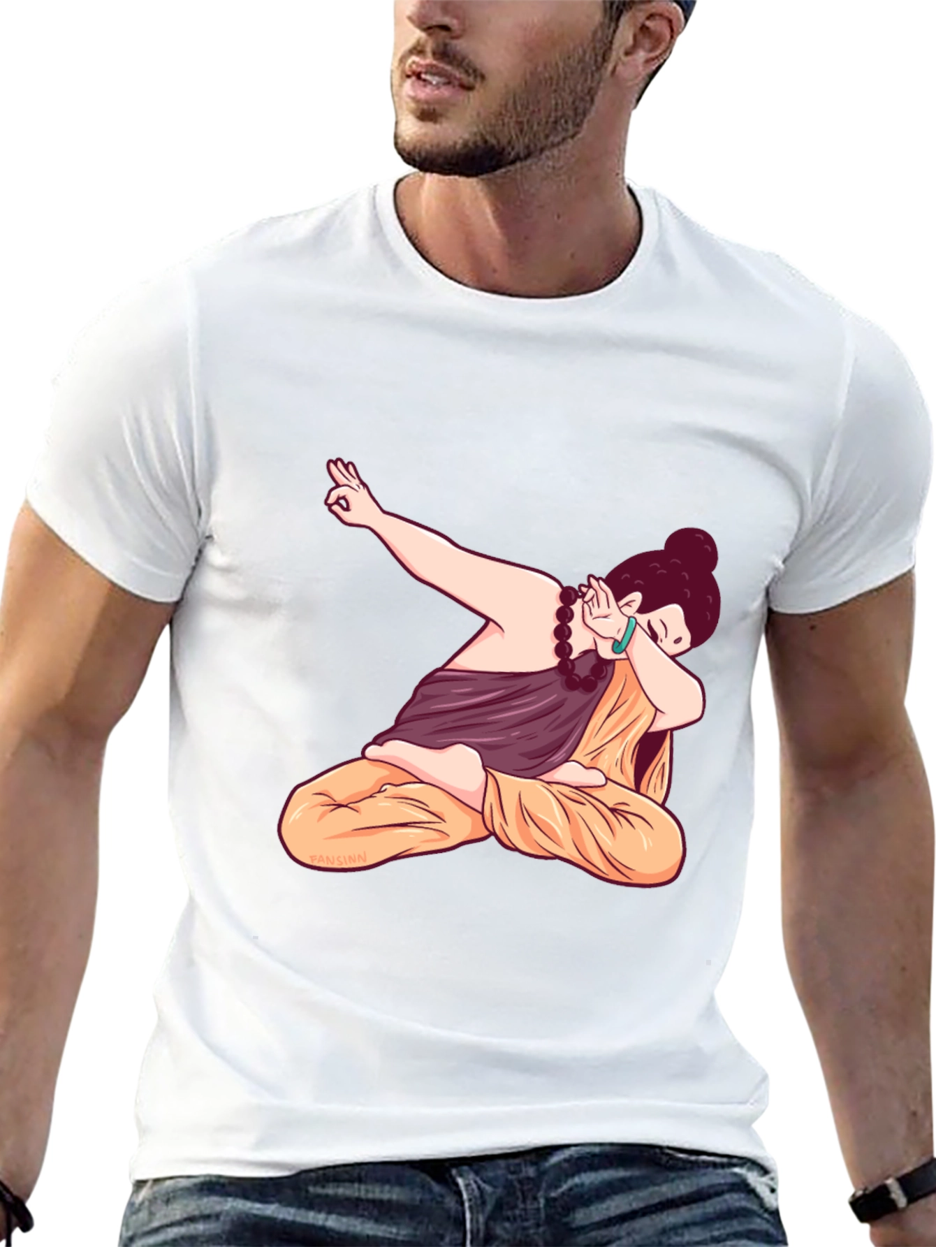 Dabbing Yogi Black T-Shirt - Meditation & Style