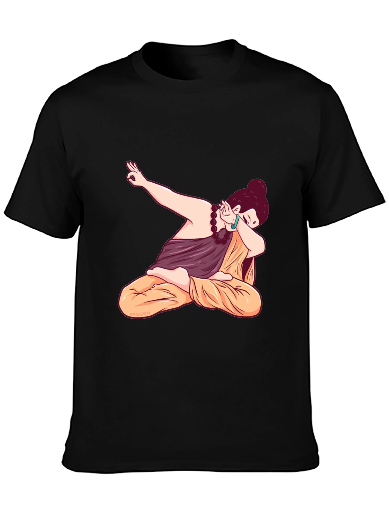 Dabbing Yogi Black T-Shirt - Meditation & Style