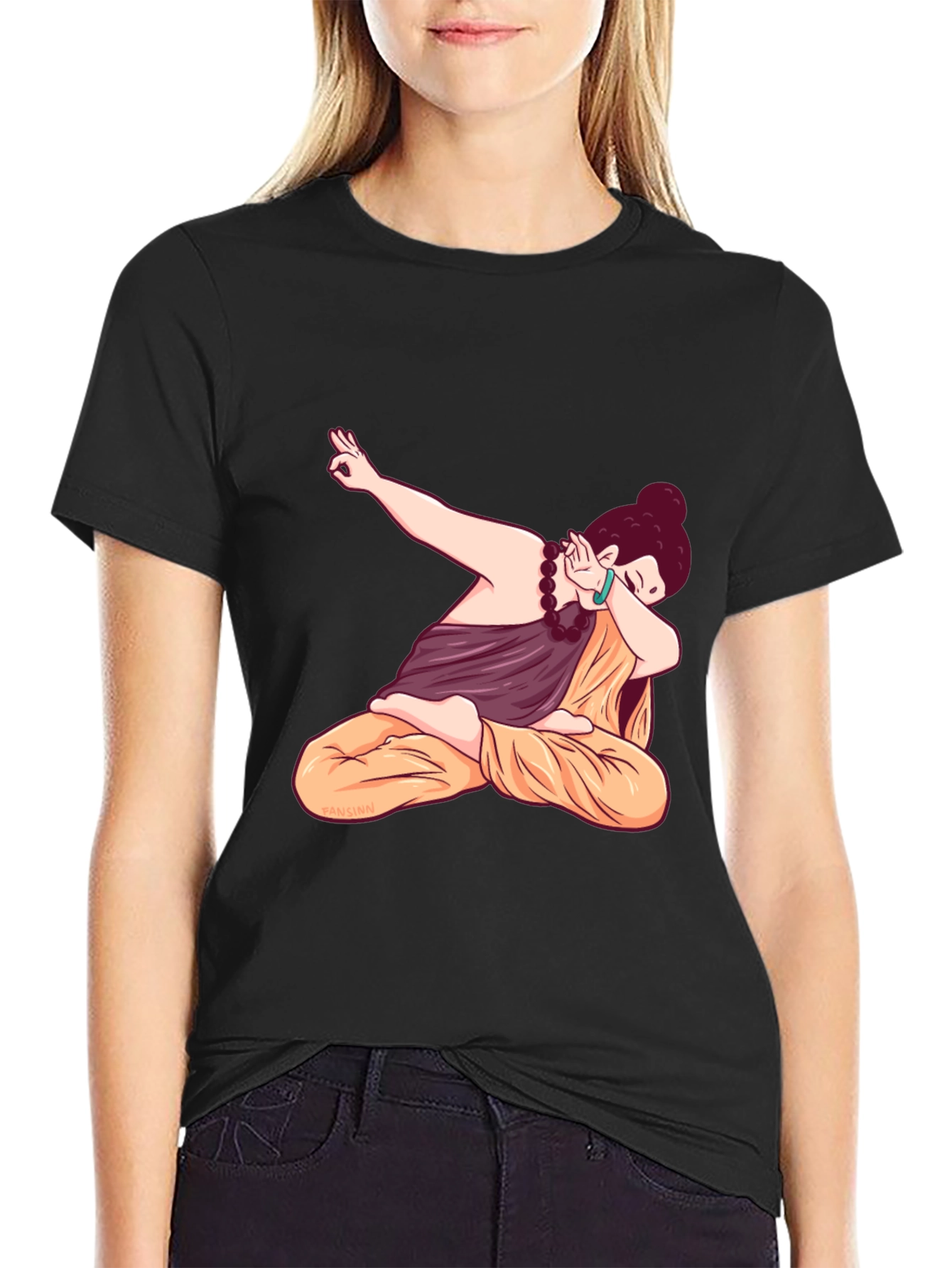 Dabbing Yogi Black T-Shirt - Meditation & Style
